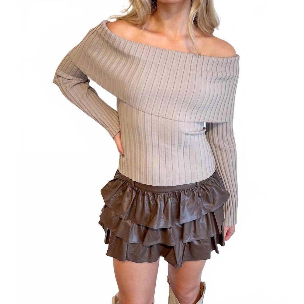 NEW ADELINE saffron sweater in tan